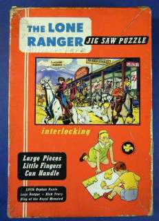 Vintage 1947 Jaymar Lone Ranger 64 Piece Jig Saw Puzzle  