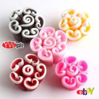 Free Ship Various Soft Polymer Clay Fimo Flower Charm Beads 15mm Pick 
