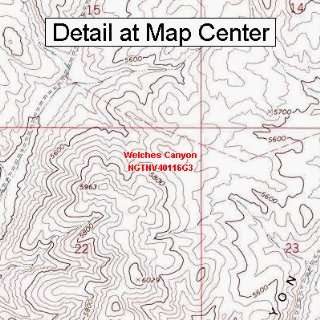  USGS Topographic Quadrangle Map   Welches Canyon, Nevada 