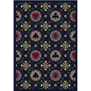  Joy Carpets 59C 02 Stacked Deck Navy 5 ft.4 in. x 7 ft.8 