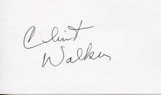 CLINT WALKER TVs CHEYENNE Autograph  