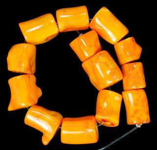 11x13 17x18mm Yellow Coral Nugget Beads 8  