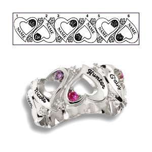  Endless Love Mothers Ring Sterling Silver Jewelry