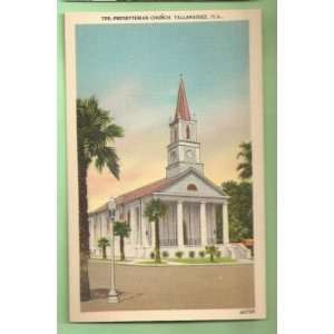  Postcard Vintage Presbyterian Church Tallahassee Florida 