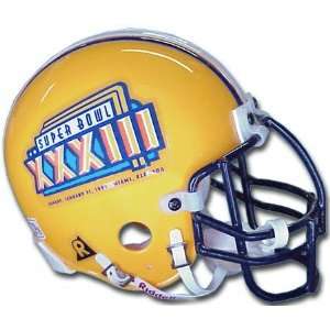  Superbowl XXXIII Authentic Mini Helmet (Yellow) Sports 