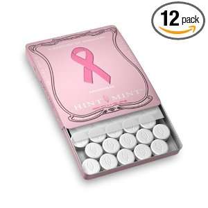 Hint Mint Peppermint, Breast Cancer Awareness, 1.1 Ounce Tins (Pack of 