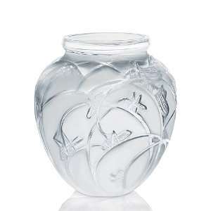  Lalique Sauterelles Vase Clear