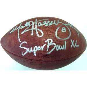 Matt Hasselbeck Autographed Ball   Super Bowl XL