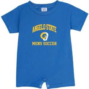 Angelo State Rams Royal Blue Mens Soccer Arch Baby Romper  