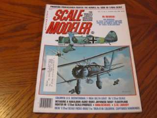 Scale Modeler August 1978 ~ Henschel Hs 123A 1 Biplane  