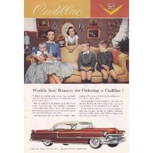  1955 Ad Cadillac Family Model 62 Coupe Deville 2dr hardtop 