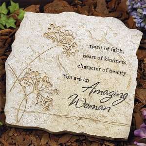 Abbey Press You Are An Amazing Woman Resin Stone Textured Garden Stone 