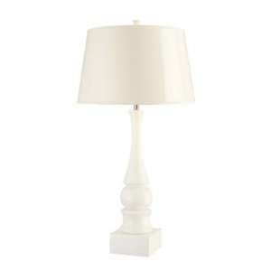  44C Table Lamp White Gloss White Parchment Portables