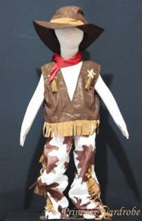 Halloween Child Boys Western Cowboy Party Costume 6 12Y  