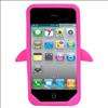 Hot Pink Cute Penguin Silicone Soft Case Cover Skin For Apple iPhone 4 