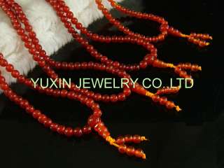 YSS542 Natural red agate Buddhism 108 prayer beads mala  