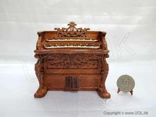 12 Scale Bombe Organ with stool for doll house   Walnut  