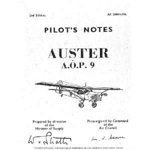   Auster A.O.P 9 Aircraft Pilots Notes Manual Sicuro Publishing Books