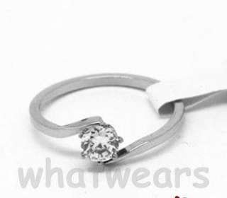 Womens Korea Style Titanium Steel Simple Design Ring 5 Size SJ10 