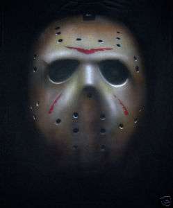 JASON VOORHEES FRIDAY THE 13TH AIRBRUSHED MASK T SHIRT  