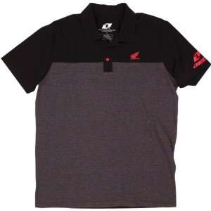 One Industries Honda Bale Polo Mens Short Sleeve Casual Shirt   Black 