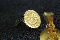 USED CELINE Paris GOLD PLATED EARRINGS Clip On 100% Authentic #141 