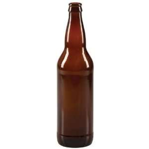 22 oz Amber Homebrew Bomber Beer Bottles, Case of 12 