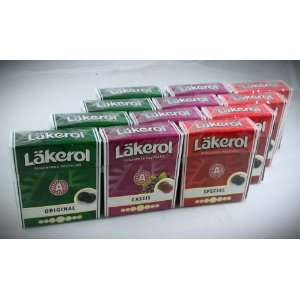 Lakerol Candy Assortment   12 Boxes, 4 Sugar Free Herb Menthol, 4 