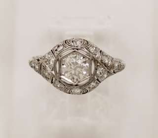 Antique Platinum & Diamond Art Deco Engagement Ring J32555  