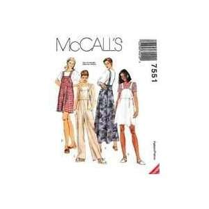 Mccalls Sewing Pattern 7551 Misses Jumpers & Jumpsuits Size XLARGE 
