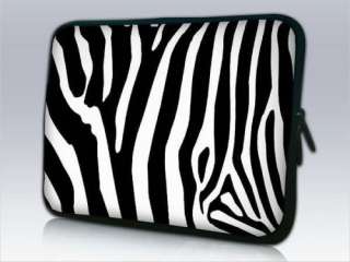 17 17.3 Zebra Print Netbook Laptop Sleeve Bag Pouch  