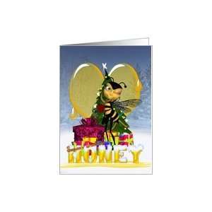  Honey Bee Christmas Card   Cute Honey Honey Bee Card 