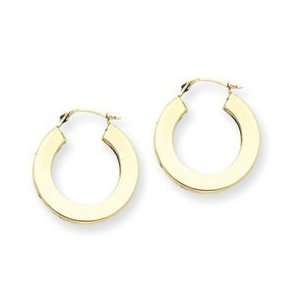  14k Yellow Gold Polished Hoop Earrings Jewelry