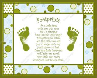 Baby Splash Babys Footprints with Poem   