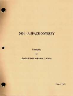 2001 A SPACE ODYSSEY screenplay   Stanley Kubrick Arthur C Clarke 