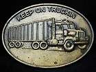 vintage 1970s keep on truckin 18 wheel semi truck belt