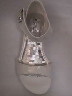 Girls White Dress Shoes Pageant Heels(Letty81) Yt Sz 13  