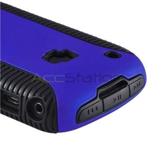Blue/Black Hard Dual Hybrid Case Cover For Blackberry Curve 8520/8530 