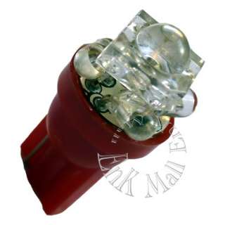 5pcs 194 168 W5W 501 T10 5 LED RED Refractor Wedge Bulb  