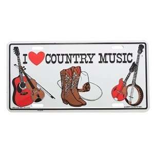  Country Music License Plate (8312) Musical Instruments