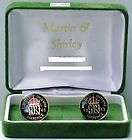 1943 Sixpence cufflinks from real coins in Black & Gold