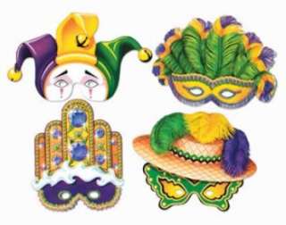 Mardi Gras Mask Assortment w/Elastic 24 Per Pack  