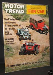 MOTOR TREND Magazine July 1963 FUN KIT CAR **  