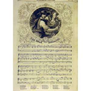  English Songs Melodies Shilling Music Score Print 1858 