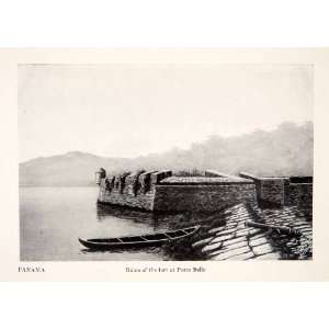  1923 Print Fort Portobelo Colon Panama Ruin Harbor Central 