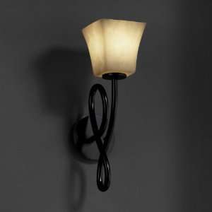 Justice Design CLD 8911 40 MBLK, Clouds Capellini Glass Wall Sconce 