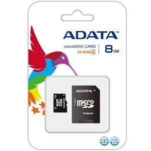  ADATA 8 GB MicroSD with Full Size SD Adapter, Retail 