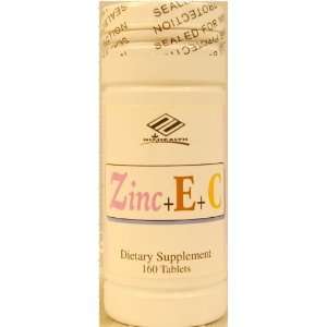  Nu Health Zinc+E+C Dietary Supplement, 160 Tablets Health 