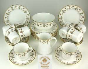 34 Pc Antique T.C.W. Royal Albert Crown China Tea Set  