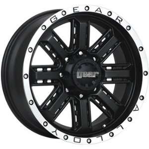 Gear Alloy Nitro 18x9 Black Wheel / Rim 8x6.5 with a 0mm Offset and a 